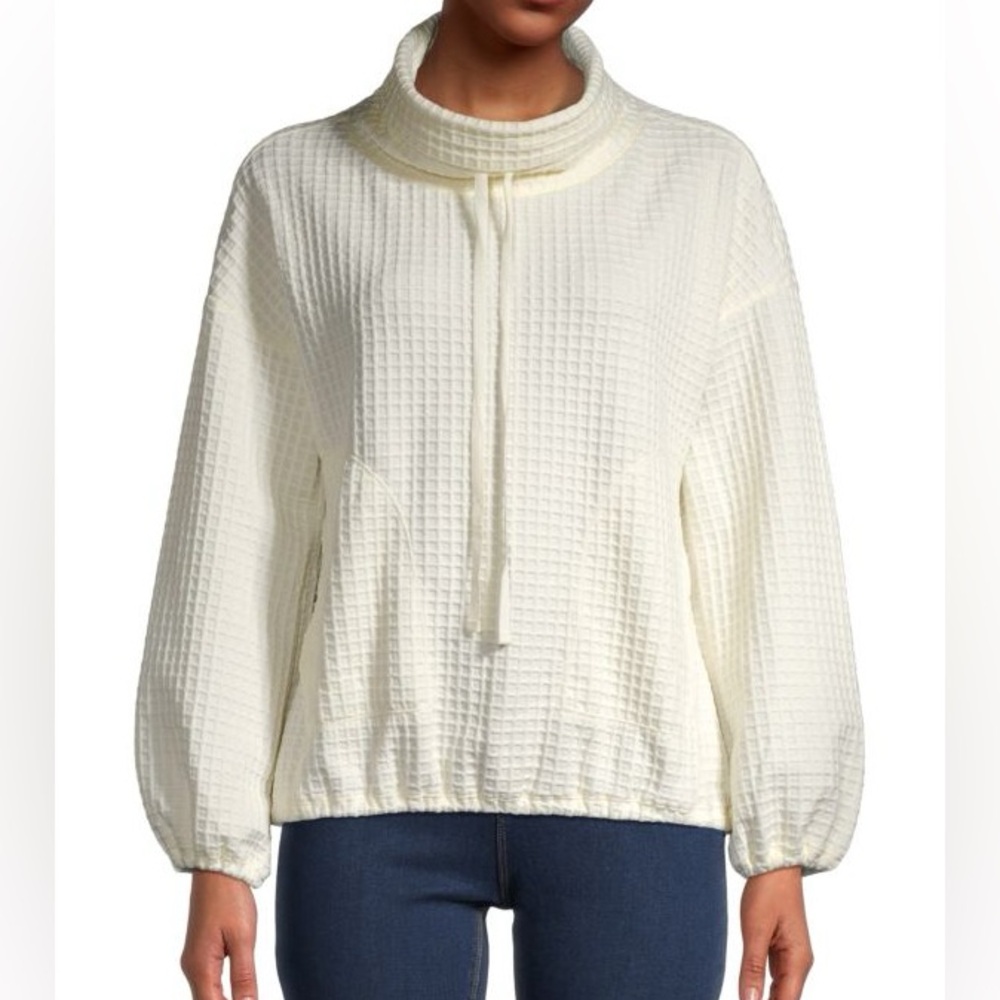 Max Studio Waffle Knit Pullover Sweater